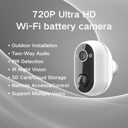 Wireless Wi-Fi & Battery Powered Camera